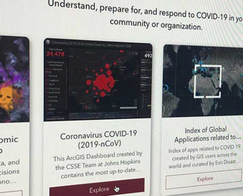 the Esri COVID-19 GIS Hub